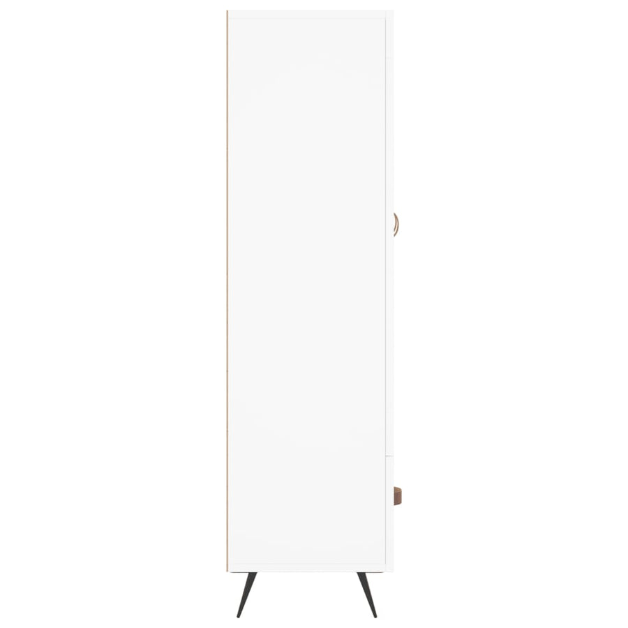 Hoge Kast 69,5X31X115 Cm Bewerkt Hout Wit