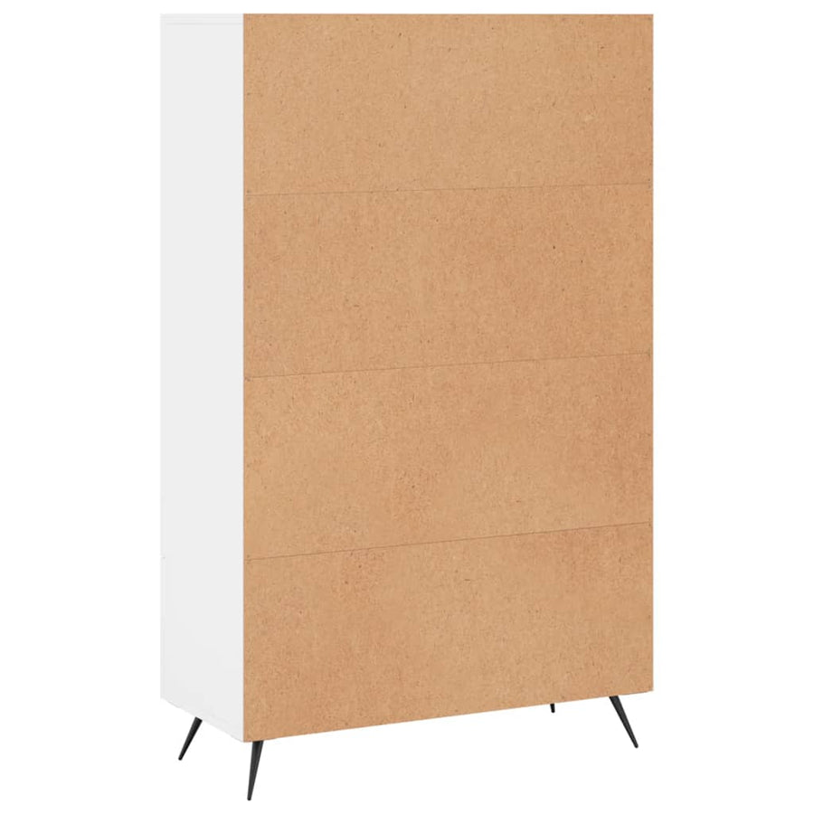 Hoge Kast 69,5X31X115 Cm Bewerkt Hout Wit