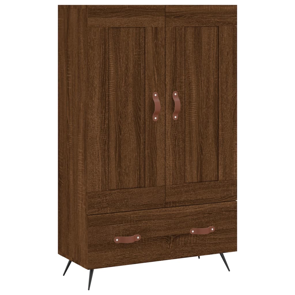 Hoge Kast 69,5X31X115 Cm Bewerkt Hout Bruin Eikenkleur