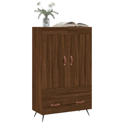 Hoge Kast 69,5X31X115 Cm Bewerkt Hout Bruin Eikenkleur