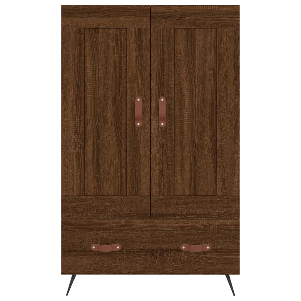 Hoge Kast 69,5X31X115 Cm Bewerkt Hout Bruin Eikenkleur