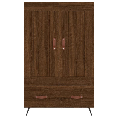 Hoge Kast 69,5X31X115 Cm Bewerkt Hout Bruin Eikenkleur