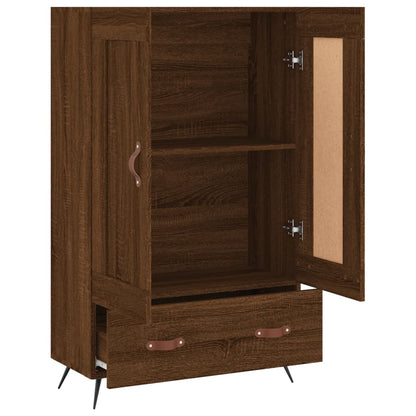 Hoge Kast 69,5X31X115 Cm Bewerkt Hout Bruin Eikenkleur