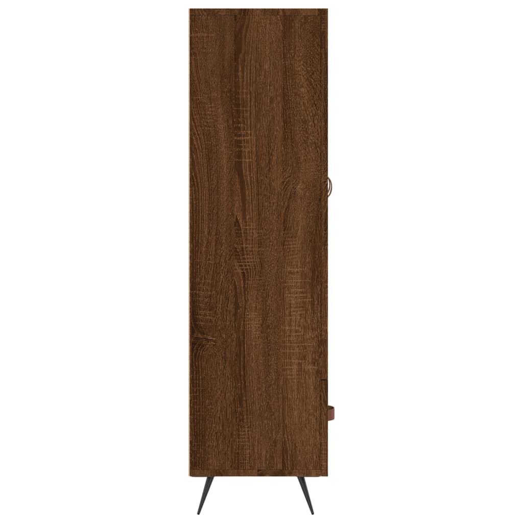 Hoge Kast 69,5X31X115 Cm Bewerkt Hout Bruin Eikenkleur