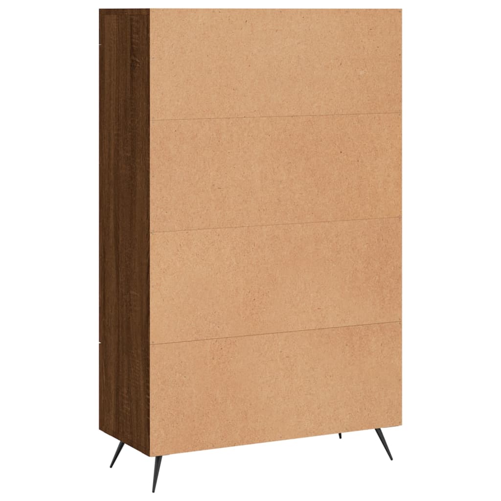 Hoge Kast 69,5X31X115 Cm Bewerkt Hout Bruin Eikenkleur