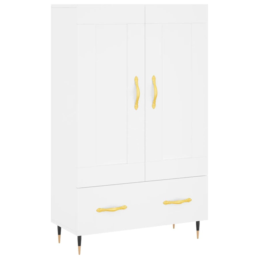 Hoge Kast 69,5X31X115 Cm Bewerkt Hout Wit