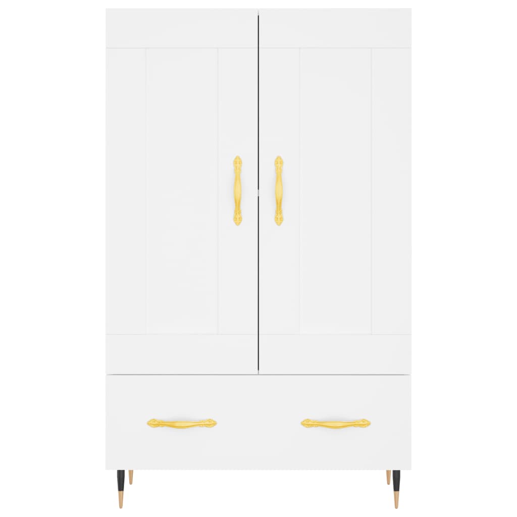 Hoge Kast 69,5X31X115 Cm Bewerkt Hout Wit