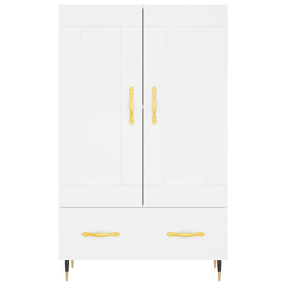 Hoge Kast 69,5X31X115 Cm Bewerkt Hout Wit