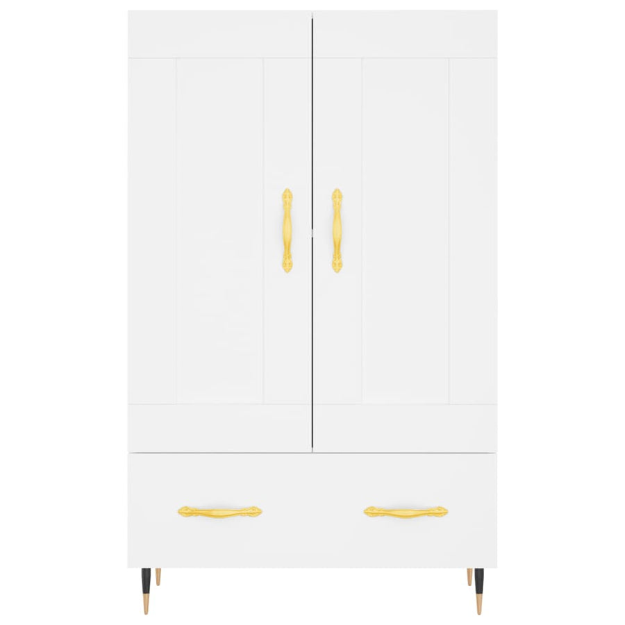 Hoge Kast 69,5X31X115 Cm Bewerkt Hout Wit