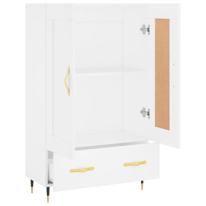 Hoge Kast 69,5X31X115 Cm Bewerkt Hout Wit
