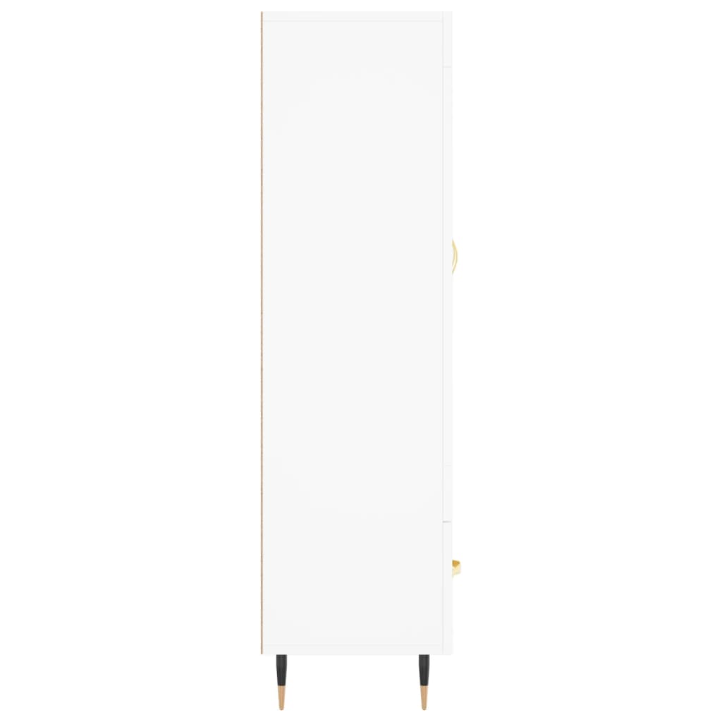 Hoge Kast 69,5X31X115 Cm Bewerkt Hout Wit