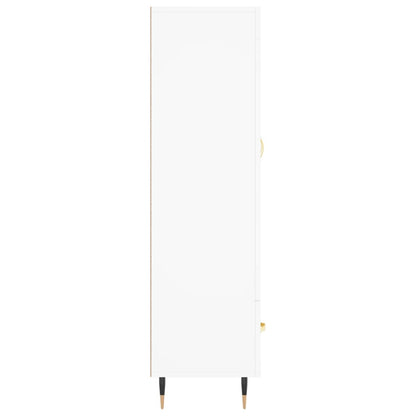 Hoge Kast 69,5X31X115 Cm Bewerkt Hout Wit