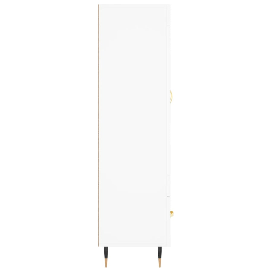 Hoge Kast 69,5X31X115 Cm Bewerkt Hout Wit