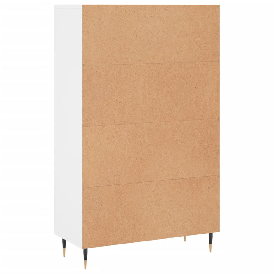 Hoge Kast 69,5X31X115 Cm Bewerkt Hout Wit