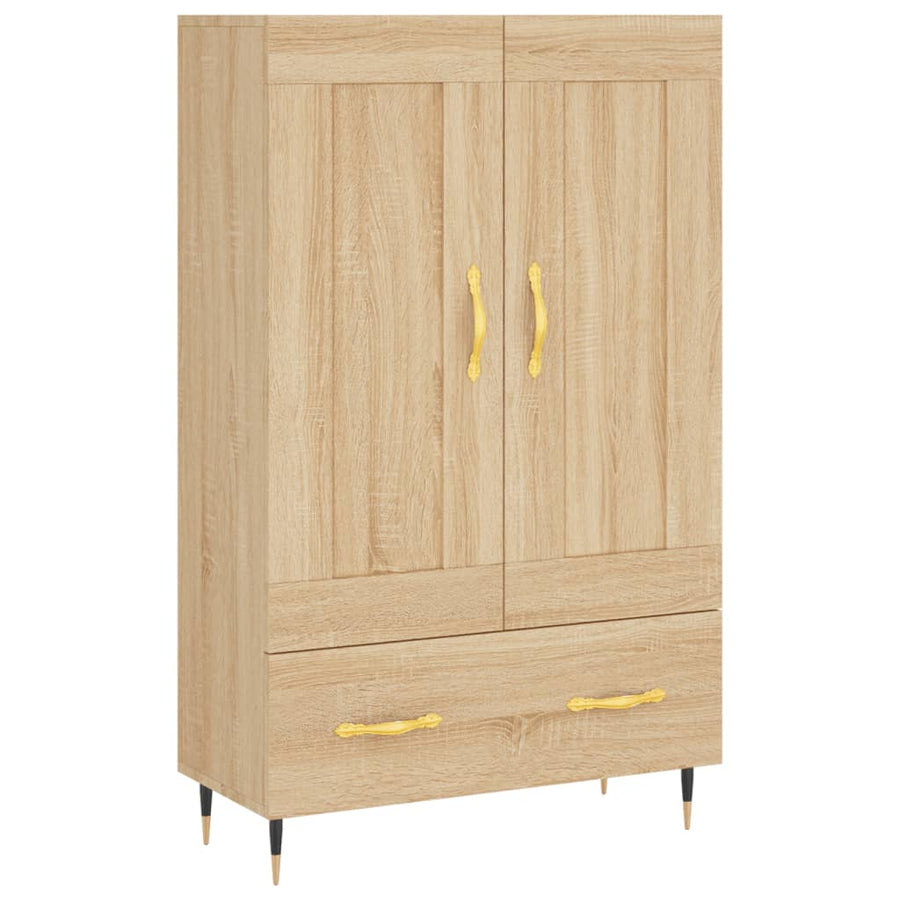 Hoge Kast 69,5X31X115 Cm Bewerkt Hout Sonoma Eikenkleurig