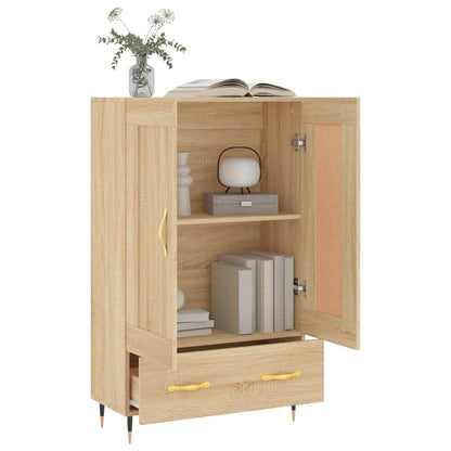 Hoge Kast 69,5X31X115 Cm Bewerkt Hout Sonoma Eikenkleurig