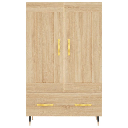 Hoge Kast 69,5X31X115 Cm Bewerkt Hout Sonoma Eikenkleurig