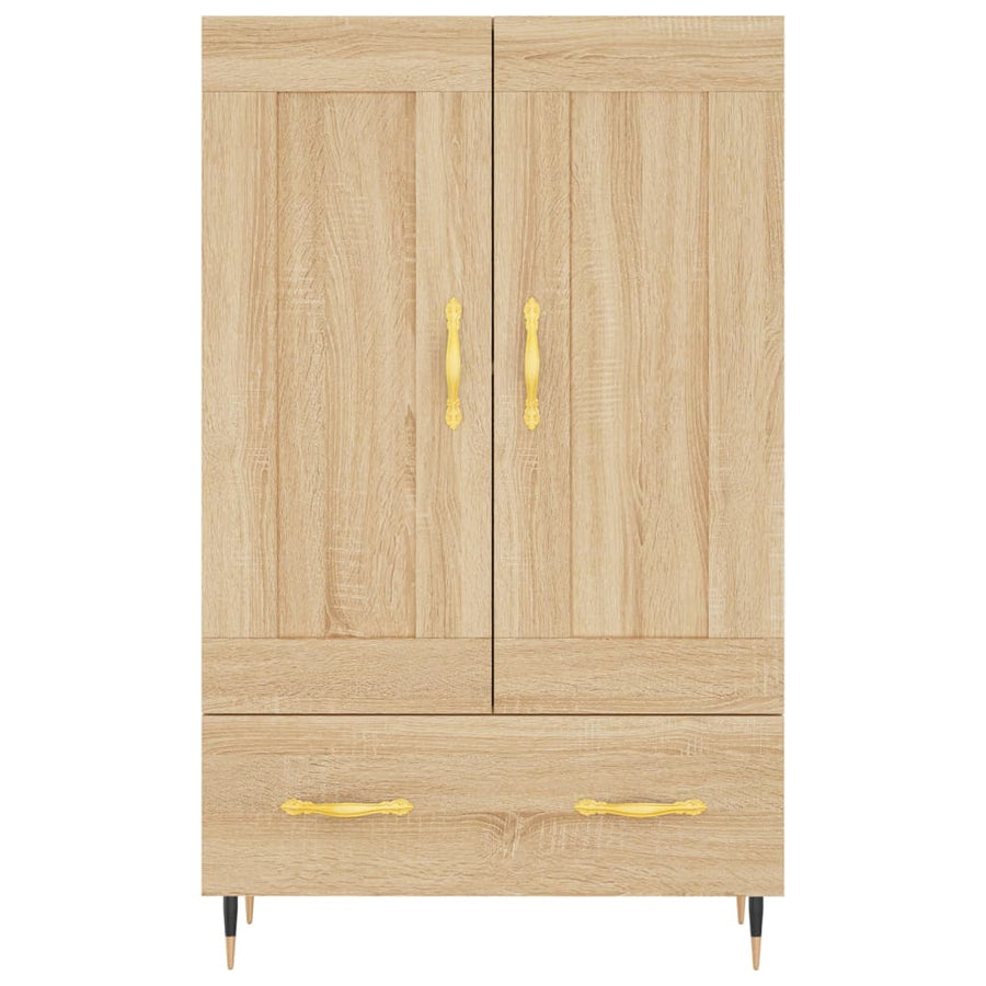 Hoge Kast 69,5X31X115 Cm Bewerkt Hout Sonoma Eikenkleurig