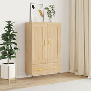 Hoge kast 69,5x31x115 cm bewerkt hout sonoma eiken