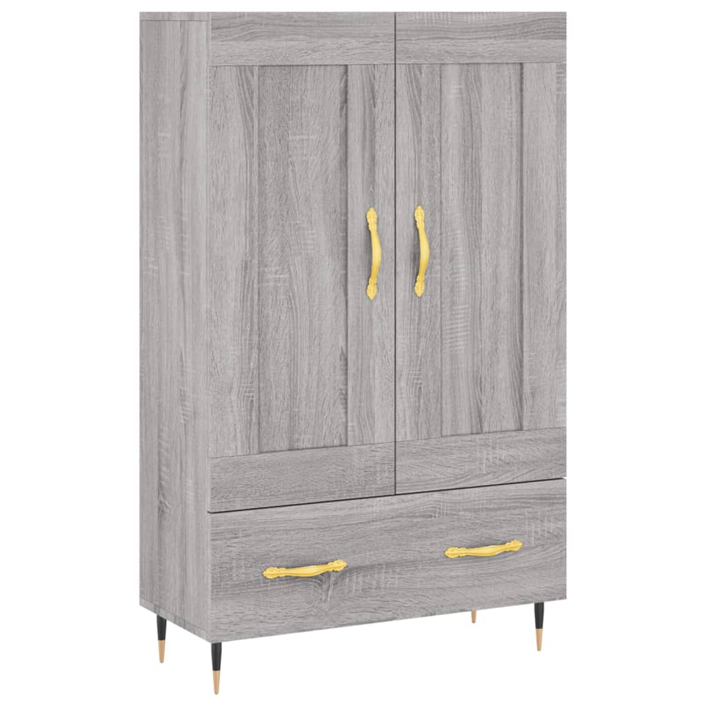 Hoge Kast 69,5X31X115 Cm Bewerkt Hout Grijs Sonoma Eikenkleurig