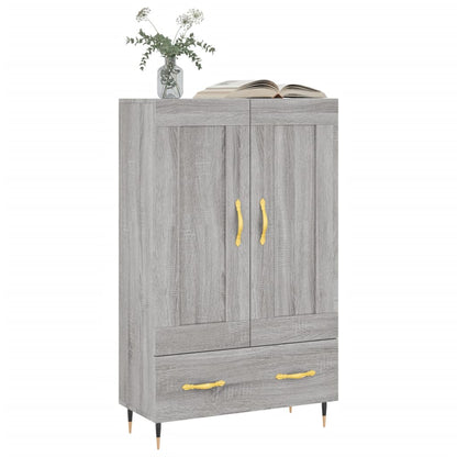 Hoge Kast 69,5X31X115 Cm Bewerkt Hout Grijs Sonoma Eikenkleurig