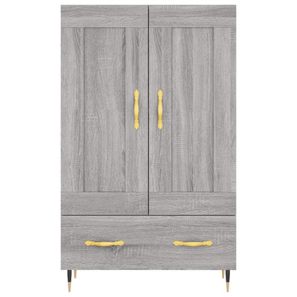 Hoge Kast 69,5X31X115 Cm Bewerkt Hout Grijs Sonoma Eikenkleurig