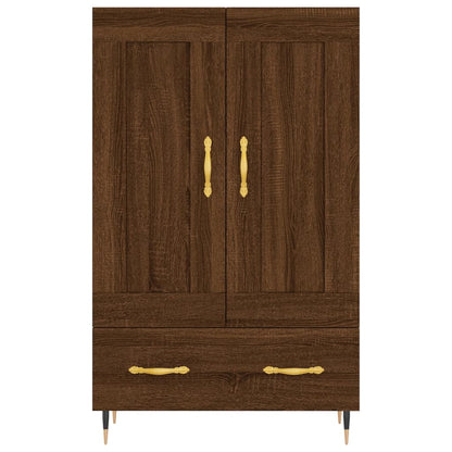 Hoge Kast 69,5X31X115 Cm Bewerkt Hout Bruin Eikenkleur