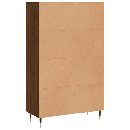 Hoge Kast 69,5X31X115 Cm Bewerkt Hout Bruin Eikenkleur