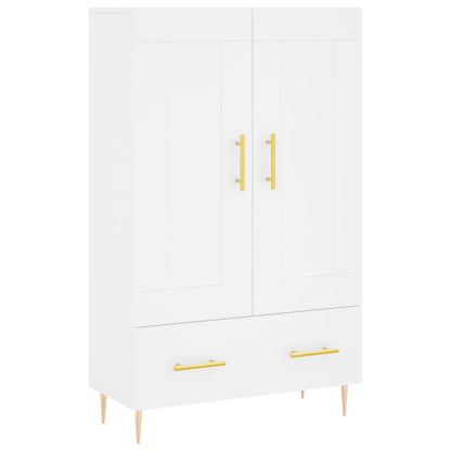 Hoge Kast 69,5X31X115 Cm Bewerkt Hout Wit