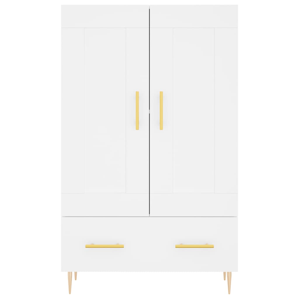 Hoge Kast 69,5X31X115 Cm Bewerkt Hout Wit