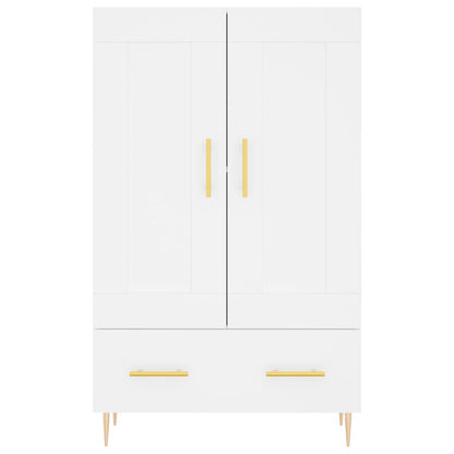Hoge Kast 69,5X31X115 Cm Bewerkt Hout Wit