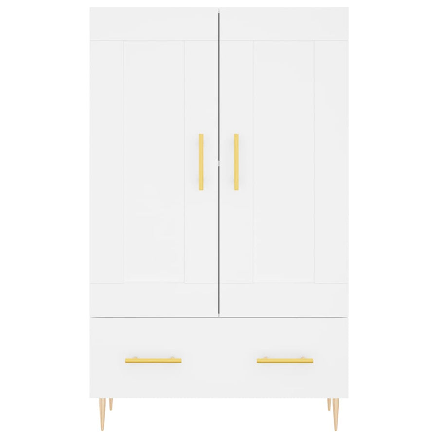 Hoge Kast 69,5X31X115 Cm Bewerkt Hout Wit