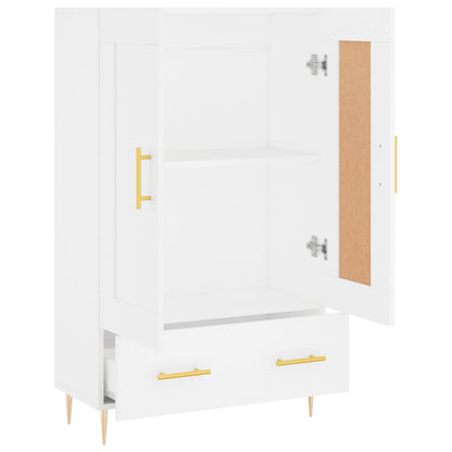 Hoge Kast 69,5X31X115 Cm Bewerkt Hout Wit