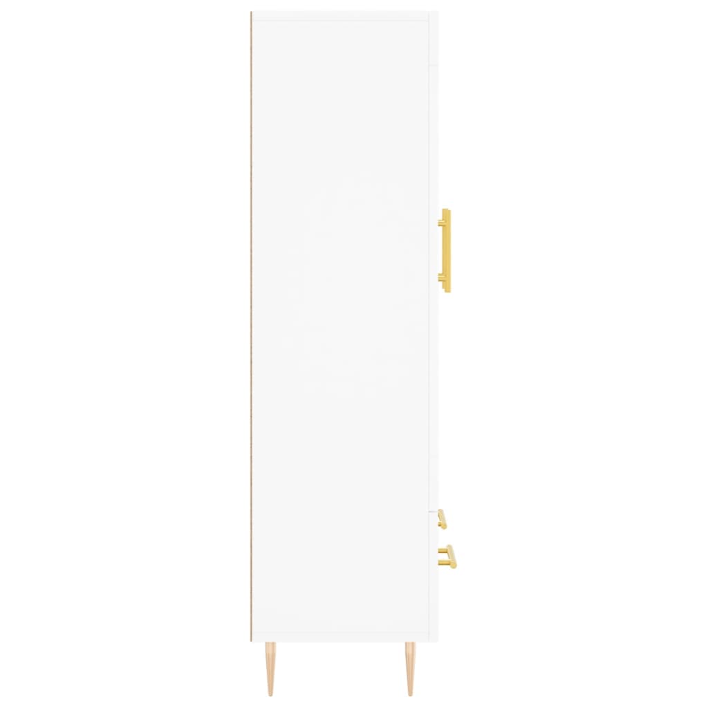 Hoge Kast 69,5X31X115 Cm Bewerkt Hout Wit