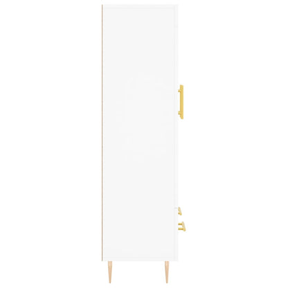 Hoge Kast 69,5X31X115 Cm Bewerkt Hout Wit