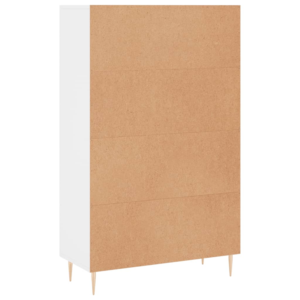 Hoge Kast 69,5X31X115 Cm Bewerkt Hout Wit