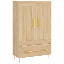 Hoge Kast 69,5X31X115 Cm Bewerkt Hout Kleurig Sonoma eiken