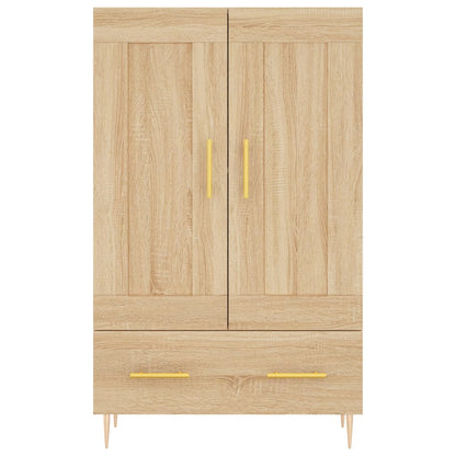 Hoge Kast 69,5X31X115 Cm Bewerkt Hout Kleurig Sonoma eiken