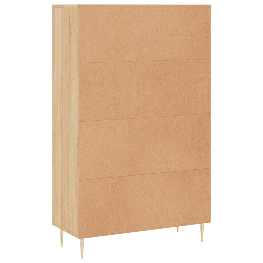 Hoge Kast 69,5X31X115 Cm Bewerkt Hout Kleurig Sonoma eiken