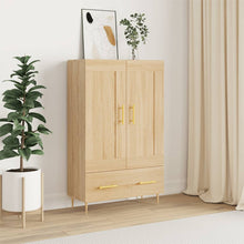 Hoge Kast 69,5X31X115 Cm Bewerkt Hout Kleurig Sonoma eiken