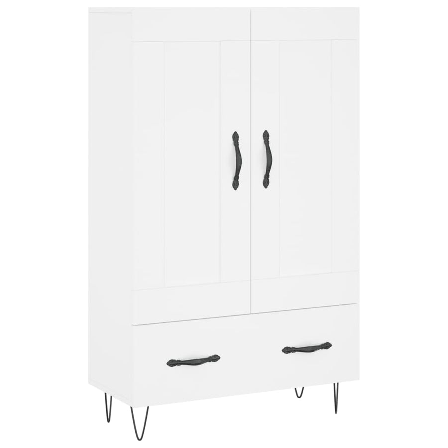 Hoge Kast 69,5X31X115 Cm Bewerkt Hout Wit