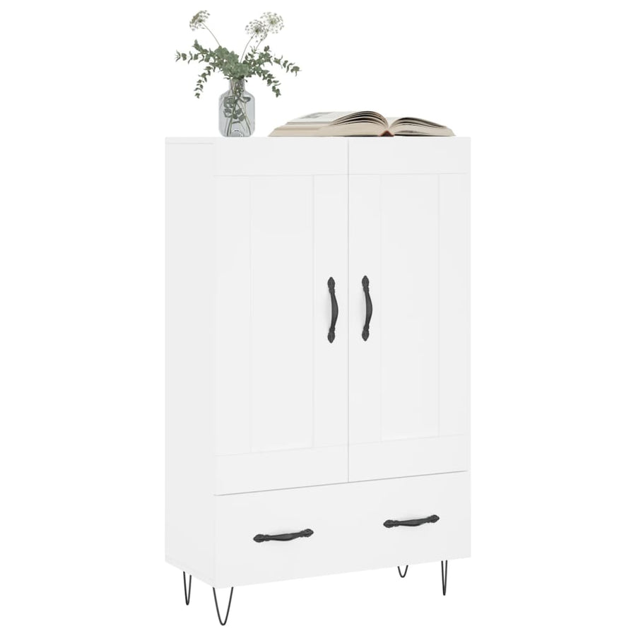 Hoge Kast 69,5X31X115 Cm Bewerkt Hout Wit