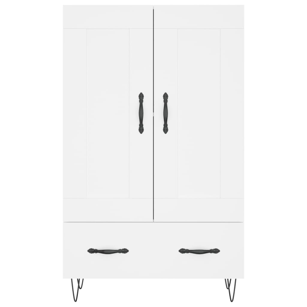 Hoge Kast 69,5X31X115 Cm Bewerkt Hout Wit