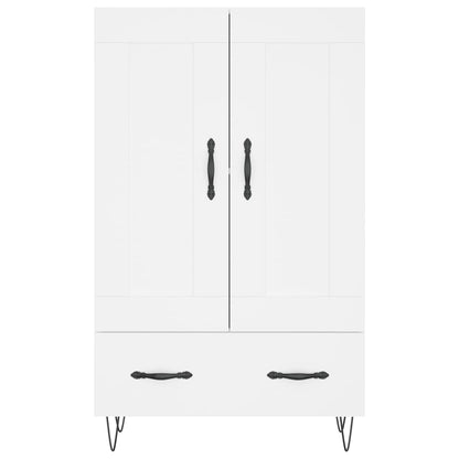 Hoge Kast 69,5X31X115 Cm Bewerkt Hout Wit