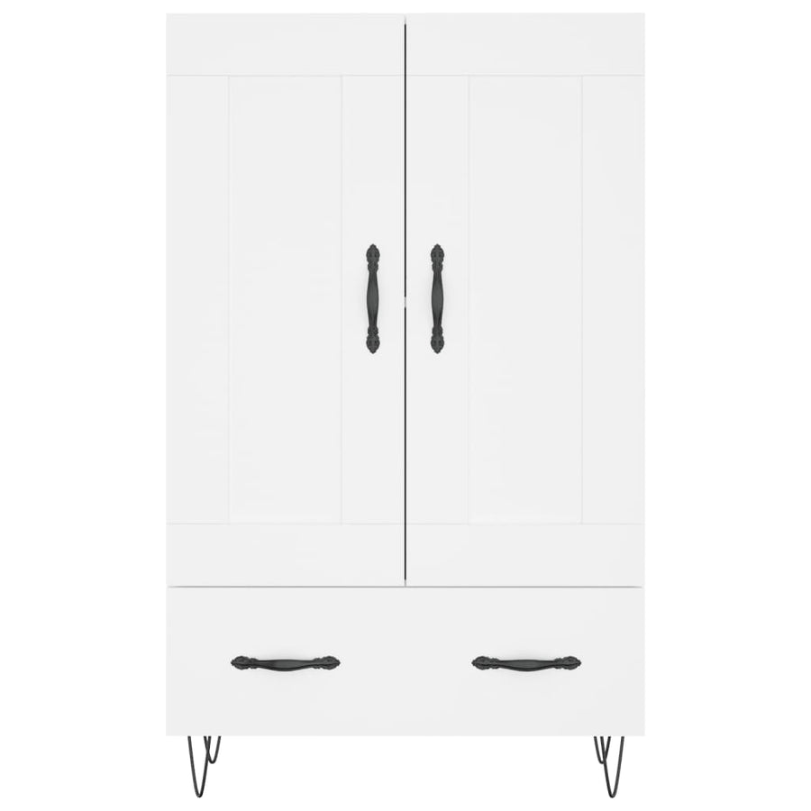 Hoge Kast 69,5X31X115 Cm Bewerkt Hout Wit