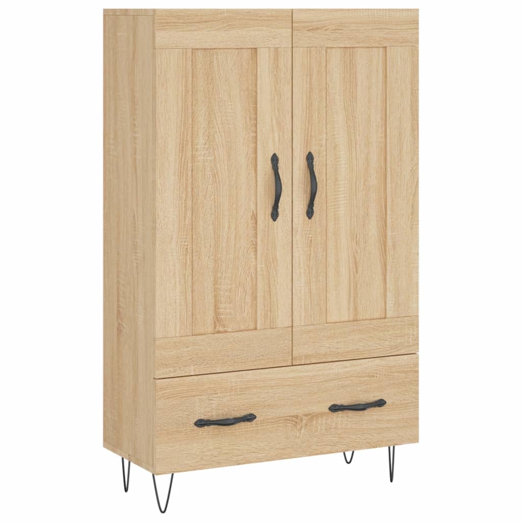 Hoge Kast 69,5X31X115 Cm Bewerkt Hout Kleurig Sonoma eiken