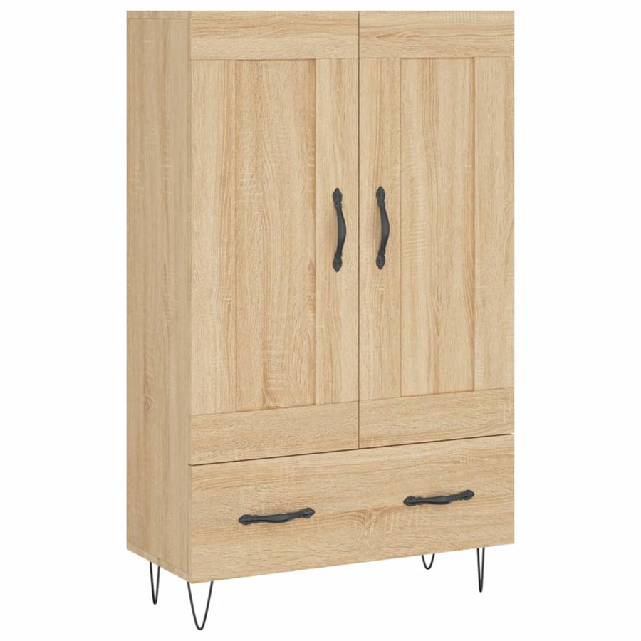 Hoge Kast 69,5X31X115 Cm Bewerkt Hout Kleurig Sonoma eiken