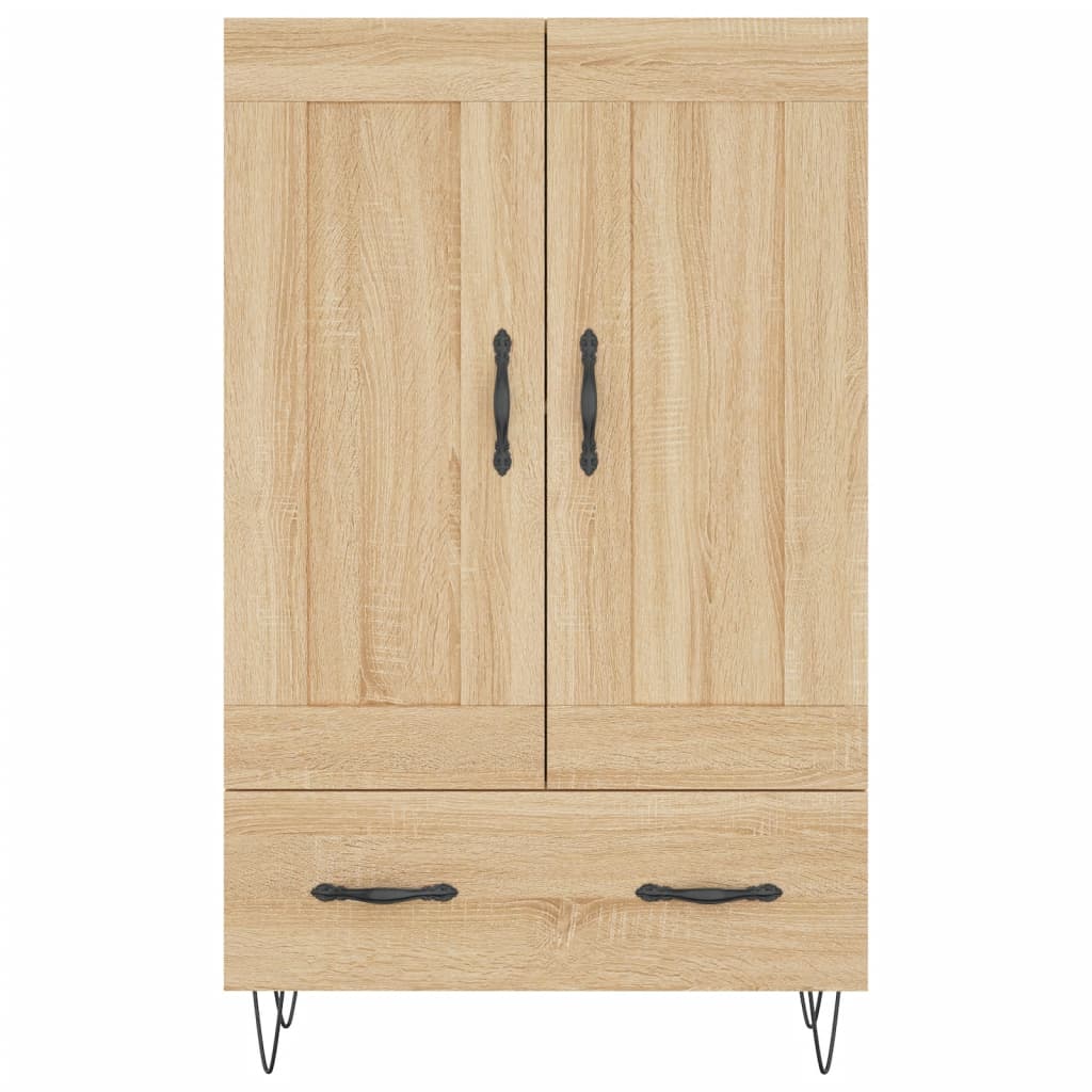 Hoge Kast 69,5X31X115 Cm Bewerkt Hout Kleurig Sonoma eiken