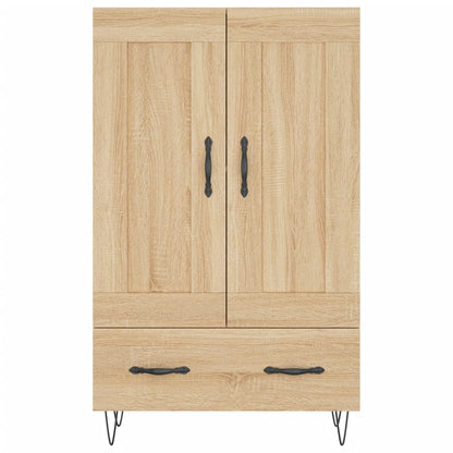 Hoge Kast 69,5X31X115 Cm Bewerkt Hout Kleurig Sonoma eiken
