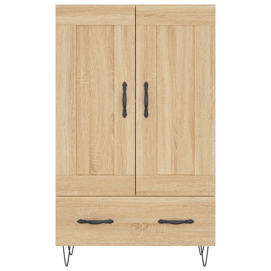 Hoge Kast 69,5X31X115 Cm Bewerkt Hout Kleurig Sonoma eiken